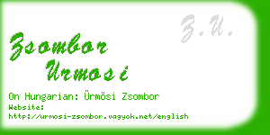 zsombor urmosi business card